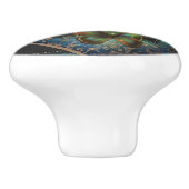 Paarse Romantische Butterflies Fantasie Keramische Knop (Zijkant)