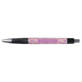 Paarse Romantische Floral Rozen Aangepaste naam Pen (Voorkant)