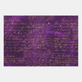 Paarse Romantische Gothische Witch en Rozen Inpakpapier Vel (Voorkant 3)