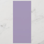 Paarse romantische Waterverf Floral Wedding Menu (Achterkant)