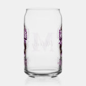 Paarse rommelige Bun Mama Vrouw Baas Blikvorm Glas (Rechts)