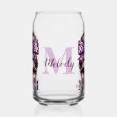 Paarse rommelige Bun Mama Vrouw Baas Blikvorm Glas (Links)