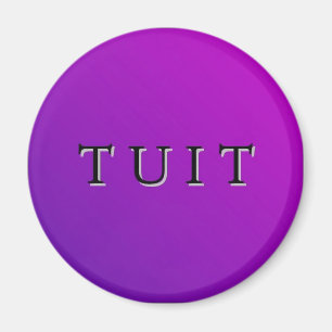 Paarse Ronde Tuit Magnet