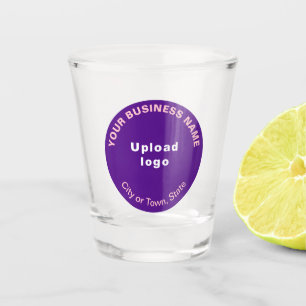 Paarse Ronde Zakelijke Merknaam op Shotglas Shot Glas