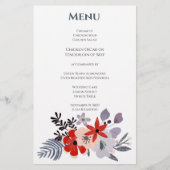 Paarse Rood Blauw Blush Roze Bloemen Bruiloft (Voorkant)