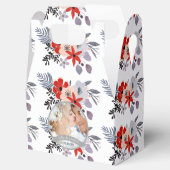 Paarse Rood Blauw Blush Roze Bloemen Krans Bruilof Bedankdoosjes (Geopend)