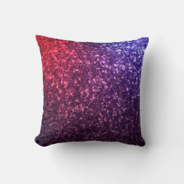 Paarse rood blauw sprankelend glitterkussen kussen