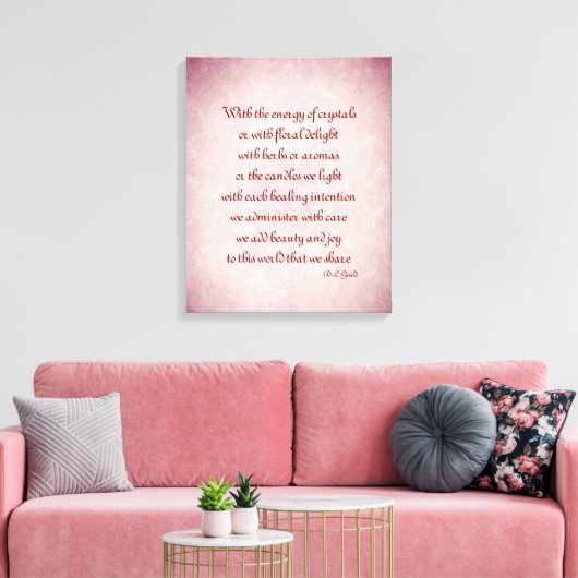 Paarse Rood Holistisch gedichtenkunstcanvas Canvas Afdruk (Insitu (Woonkamer))