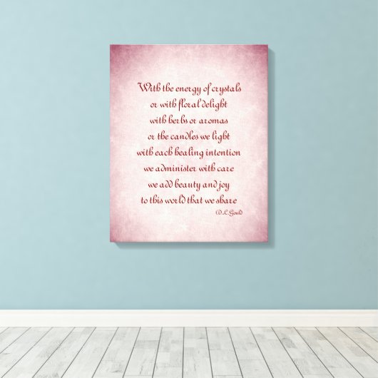 Paarse Rood Holistisch gedichtenkunstcanvas Canvas Afdruk (Insitu (Houten vloer))