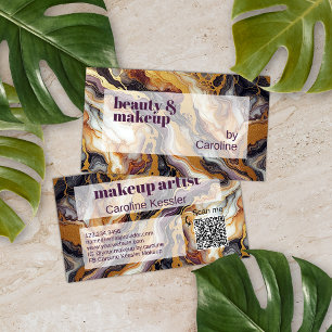 Paarse Rood Zwart Wit Goud Marmeren Kunstpatroon Visitekaartje