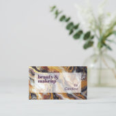 Paarse Rood Zwart Wit Goud Marmeren Kunstpatroon Visitekaartje (Staand voorkant)