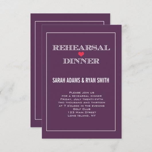 Paarse Roodhoorzittingen Kaart (Voorkant / Achterkant)