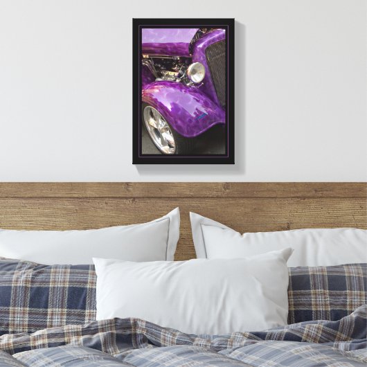 Paarse rook canvas afdruk (Insitu (Slaapkamer))