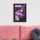 Paarse rook canvas afdruk (Insitu (Woonkamer))