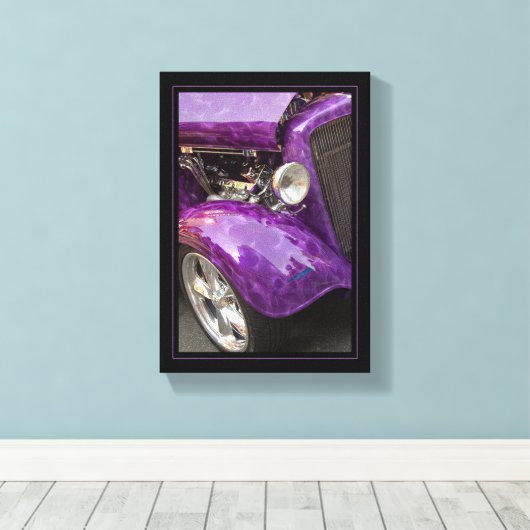 Paarse rook canvas afdruk (Insitu (Houten vloer))