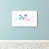 Paarse rook canvas afdruk (Insitu (Houten vloer))