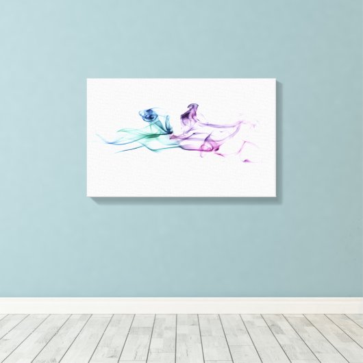 Paarse rook canvas afdruk (Insitu (Houten vloer))