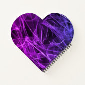 Paarse Rook Hart Spiraal Notebook Notitieboek (Achterkant)