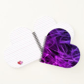 Paarse Rook Hart Spiraal Notebook Notitieboek (Binnen)