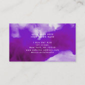 Paarse Rook & Neon Nail Artist Nail Tech Visitekaartje (Achterkant)