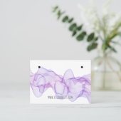 Paarse Rook Oorbellen Display Kaart Visitekaartje (Staand voorkant)