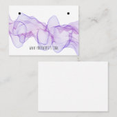 Paarse Rook Oorbellen Display Kaart Visitekaartje (Voorkant / Achterkant)