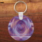 Paarse  Rooke Basic Round Button Sleutelhanger (Voorkant)