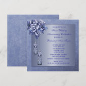 Paarse Roos 25e huwelijksjubileumfeest Kaart (Voorkant / Achterkant)