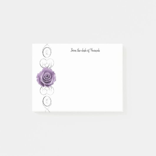 Paarse Roos Aangepaste notities Post-it® Notes (Voorkant)