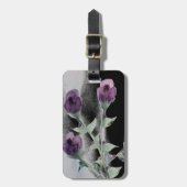 Paarse Roos aquarel Bagagelabel (Voorkant verticaal)