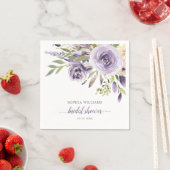 Paarse Roos Bloemen Bruiloftsshower Servetten (Insitu)