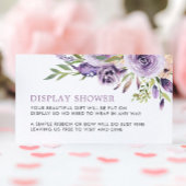 Paarse Roos Bloemen Display Douche behuizing Kaart