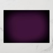 Paarse Roos Bloemen Gold Swirl Gold Quinceanera Folie Uitnodiging (Achterkant)