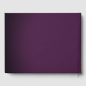 Paarse Roos Bloemen Werveltje Quinceanera Gold Gastenboek (Achterkant)