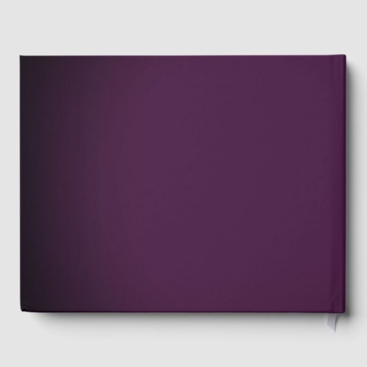 Paarse Roos Bloemen Werveltje Quinceanera Gold Gastenboek (Achterkant)