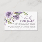 Paarse Roos Bloemenboek voor Baby Enclosure Kaart (Voorkant)