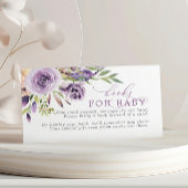 Paarse Roos Bloemenboek voor Baby Enclosure Kaart