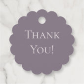 Paarse Roos Bloemenkrans met Initialen Bedankjes Labels (Achterkant)