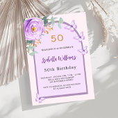 Paarse roos bloemenroze boogvlinders Verjaardag Kaart