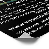 Paarse Roos, Bloemist, Bloemist Adverteren Poster (Hoek)