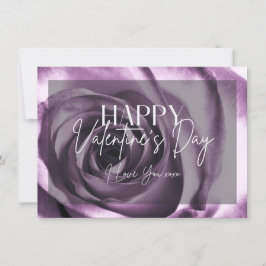 Paarse Roos Blossom Happy Valentijnsdag Kaart