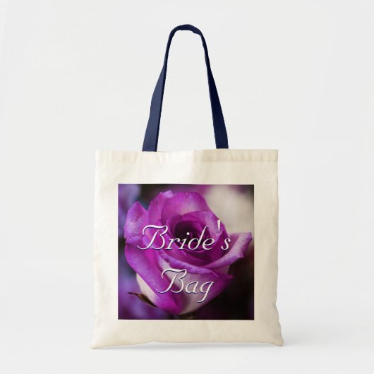 Paarse Roos Bride Tote Bag (Voorkant)