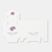 Paarse Roos bruiloft Bedankdoosjes (Uitgevouwen)