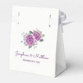 Paarse Roos bruiloft Bedankdoosjes (Achterkant)