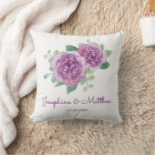 Paarse Roos bruiloft Kussen (Deken)