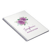 Paarse Roos Bruiloft Planning Notitieboek (Rechterzijde)