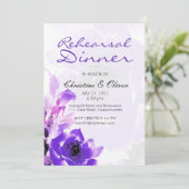 Paarse Roos-bruiloft-repetitie Inwendige Kaart (Staand voorkant)