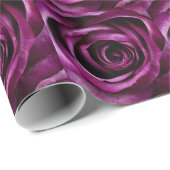 Paarse Roos Cadeaupapier (Rol Hoek)