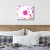 Paarse roos canvas afdruk (Insitu (Slaapkamer))