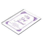 Paarse Roos Cluster Border Grief Journal Notitieboek (Linkerzijde)